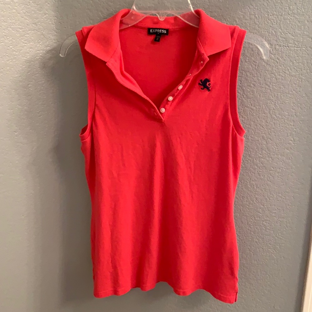 Express sleeveless polo shirt
